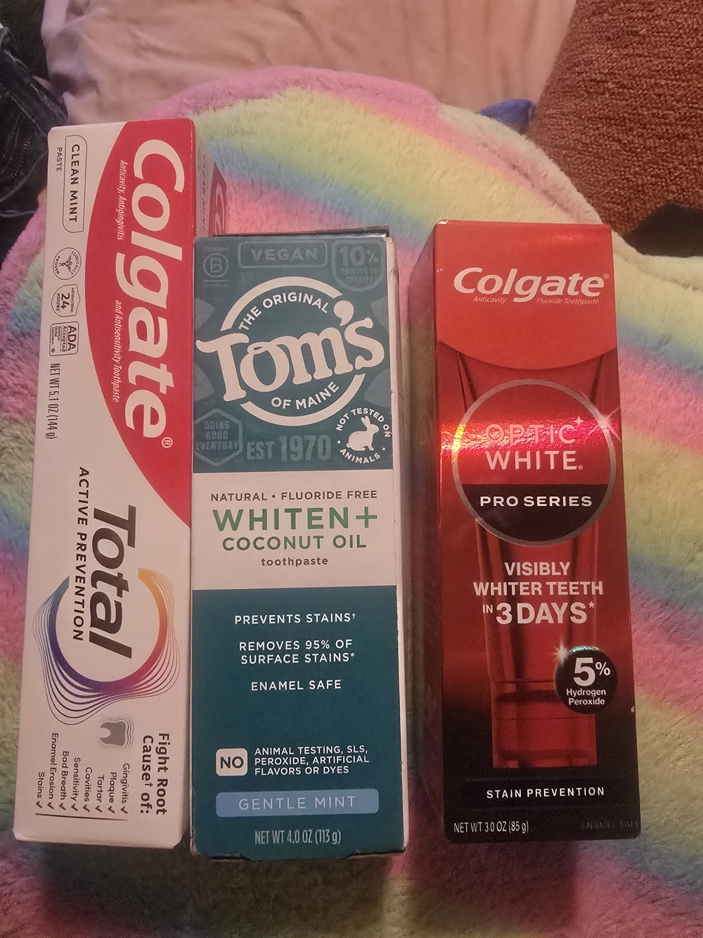 Tom's White Coconut Oil Toothpaste - Gentle Mint (Blue)